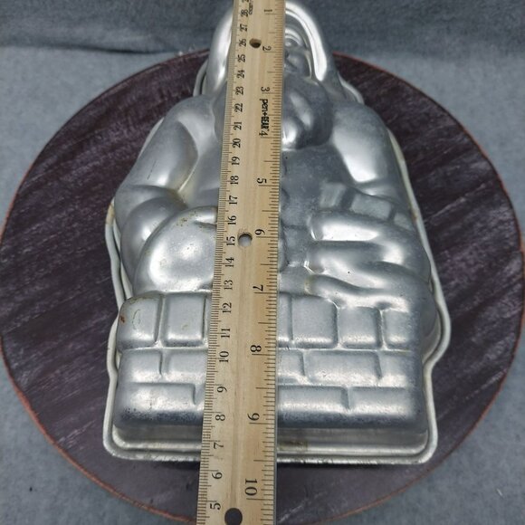 Vintage Silver Santa Claus Decorative Baking Mold Collectible Kitchen Statue - Picture 14 of 16